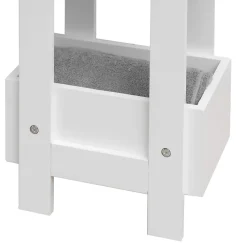 Etagère de Salle de Bains en MDF Blanc Moderne 88x28x20 cm Rebecca Mobili