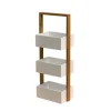 Etagère droite bambou 3 bacs de rangement
