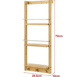 Etagère Murale de Salle de Bain Lidingö 29 x 10 x 70 cm en.casa