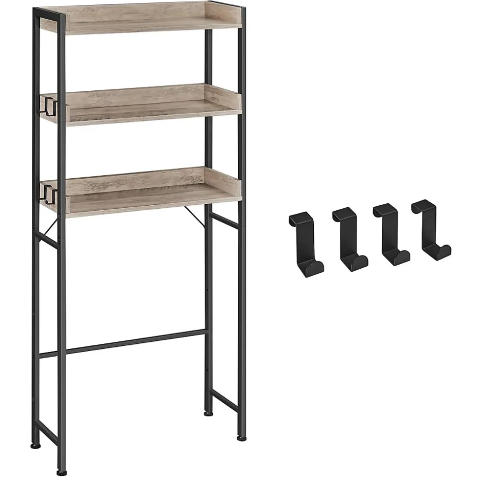 Etagère pont WC avec 3 étagères - L63 cm