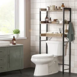 Etagère pont WC avec 3 étagères - L63 cm