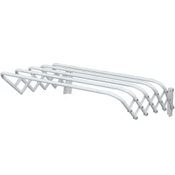 Etendoir à linge mural pliable blanc 5 m