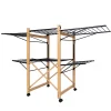 Etendoir à linge pliable USHUAIA Bois Aluminium 28m