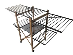 Etendoir à linge pliable USHUAIA Bois Aluminium 28m