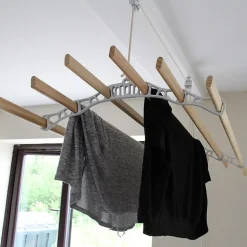Etendoir à Linge Suspendu de 1,2 Mètre - Poulie Blanc