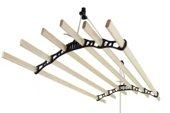 Etendoir à Linge Suspendu - Noir - 2m