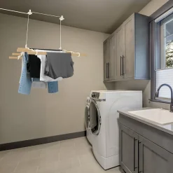 Etendoir à Linge Suspendu de 1,4 Mètre - Ivoire