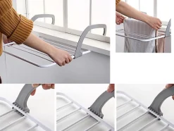 Etendoir Sèche-linge pour balcon 50x15x29 cm plastique