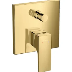 Façade mitigeur bain douche encastré 2 sorties HANSGROHE Metropol aspect doré poli