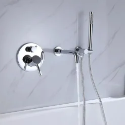 Façade mitigeur bain douche encastré 2 sorties HANSGROHE Talis S chromé