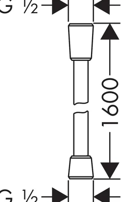 Flexible de douche 1,6 m doré poli, Hansgrohe Isiflex