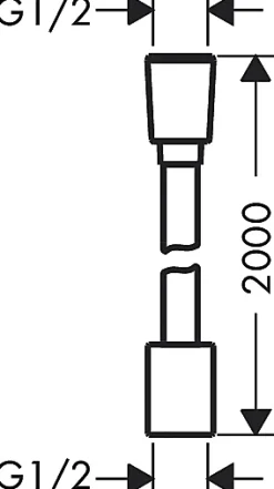 Flexible de douche 2m anti-torsion noir mat Hansgrohe DesignFlex