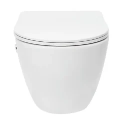Fusion WC japonais suspendu sans bride, chasse d'eau Vortex + abattant SoftClose, blanc (SATFUS11BFC)