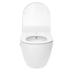 Fusion WC japonais suspendu sans bride, chasse d'eau Vortex + abattant SoftClose, blanc (SATFUS11BFC)