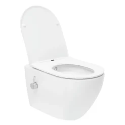 Fusion WC japonais suspendu sans bride, chasse d'eau Vortex + abattant SoftClose, blanc (SATFUS11BFC)