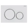 Geberit Sigma20 Plaque de déclenchement double touche, Blanc mat/chrome (115.882.JT.1)