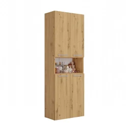 GLAZE - Armoire de salle de bain avec panier à ligne - Style moderne - 174x60x30 cm - Colonne sdb