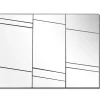 Grand miroir mural décoratif rectangulaire design 96 x 72 cm