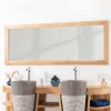 Grand miroir rectangle en teck massif 180 x 70 cm