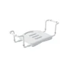 Grand siège télescopique de baignoire inoxydable Blanc Spirella