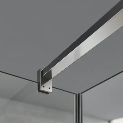 GRAND VERRE Barre de maintien 90 cm recoupable pour porte et paroi de douche en alu chromé