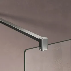 GRAND VERRE Barre de maintien 90 cm recoupable pour porte et paroi de douche en alu chromé