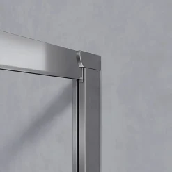 GRAND VERRE Cabine de douche 100x90 avec ouverture coulissante accès de face profilés chromés