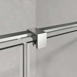 GRAND VERRE Cabine de douche en verre et aluminium avec porte pivotante ouvrante vers la droite 100x70x195