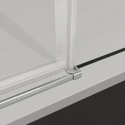GRAND VERRE Cabine de douche en verre et aluminium avec porte pivotante ouvrante vers la droite 100x70x195