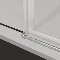 GRAND VERRE Cabine de douche 90x70 avec porte à charnières en verre 8mm profilés chromé aspect inox