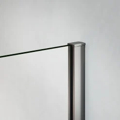 GRAND VERRE Paroi de douche 80x200 avec barre de stabilisation extensible jusqu'à 120 cm et profilé mural chromé