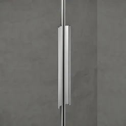 GRAND VERRE Porte de douche pivotante 100x190 à ouverture intérieure et extérieure profilé chromé