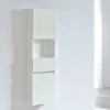 Grande armoire de rangement ESSENTIEL hauteur 120 cm melamine blanc