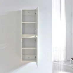 Grande armoire de rangement LINEA hauteur 120 cm melamine blanc
