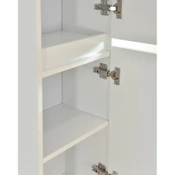 Grande armoire de rangement LINEA hauteur 120 cm melamine blanc