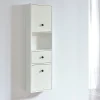 Grande armoire de rangement ARMARIA finition melamine blanc 120 cm