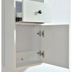 Grande armoire de rangement ARMARIA finition melamine blanc 120 cm
