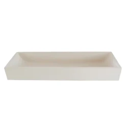 Grande vasque en béton beige 100 cm