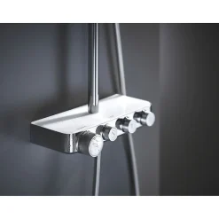GROHE Colonne de douche avec mitigeur thermostatique Blanc Euphoria SmartControl System 310 Cube Duo 26508LS0