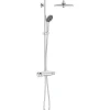 GROHE Colonne de douche mitigeur thermostatique Vitalio Joy 260, tete de douche 260mm, douchette 3 jets, chromé, 26403002