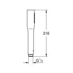 GROHE Douchette 1 jet Euphoria Cosmopolitan avec flexible