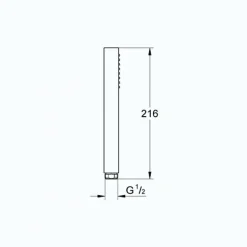GROHE Douchette 1 jet Vitalio Joy Cube Stick chromé avec flexible 200