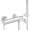 Grohe Essence Mitigeur monocommande 1/2" bain/douche + Douchette 1 jet, Chrome (G-33628001)