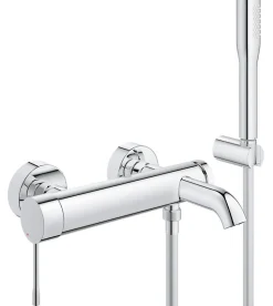 Grohe Essence Mitigeur monocommande 1/2" bain/douche + Douchette 1 jet, Chrome (G-33628001)