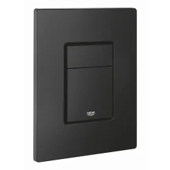 Grohe Even Plaque de commande double touche, Technologie anti-empreintes, Noir mat (38966KF0)