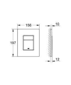 Grohe Even Plaque de commande double touche, Technologie anti-empreintes, Noir mat (38966KF0)