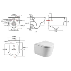 Grohe Pack WC Rapid SL + cuvette sans bride SAT, fixations cachées + plaque Skate chrome + Set habillage(RapidSL-SATrimless-sabo)