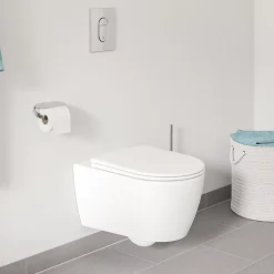 Grohe Pack WC suspendu sans bride Essence + abattant + plaque chromée + bâti Grohe