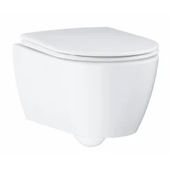 Grohe Pack WC suspendu sans bride Essence + abattant + plaque chromée + bâti Grohe