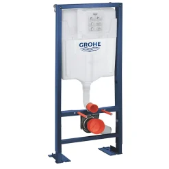 Grohe Pack WC suspendu sans bride Essence + abattant + plaque chromée + bâti Grohe